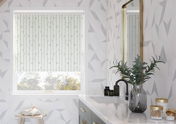 Bamboo Stripe, Forest Green - Twist&Fit Roller Blind - Image 3